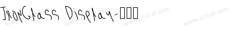 IronGlass Display字体转换